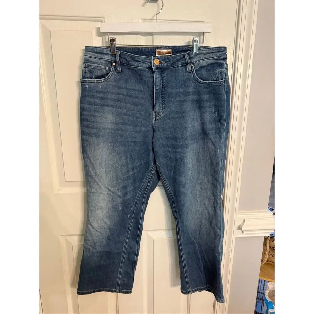 Kut From the Kloth Straight Crop Leg Jeans sz 16W EUC